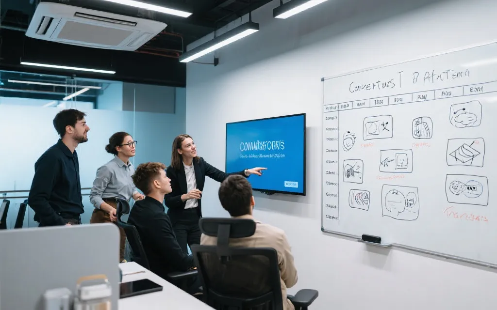 新媒体团队夜间快速协作制作梗图内容